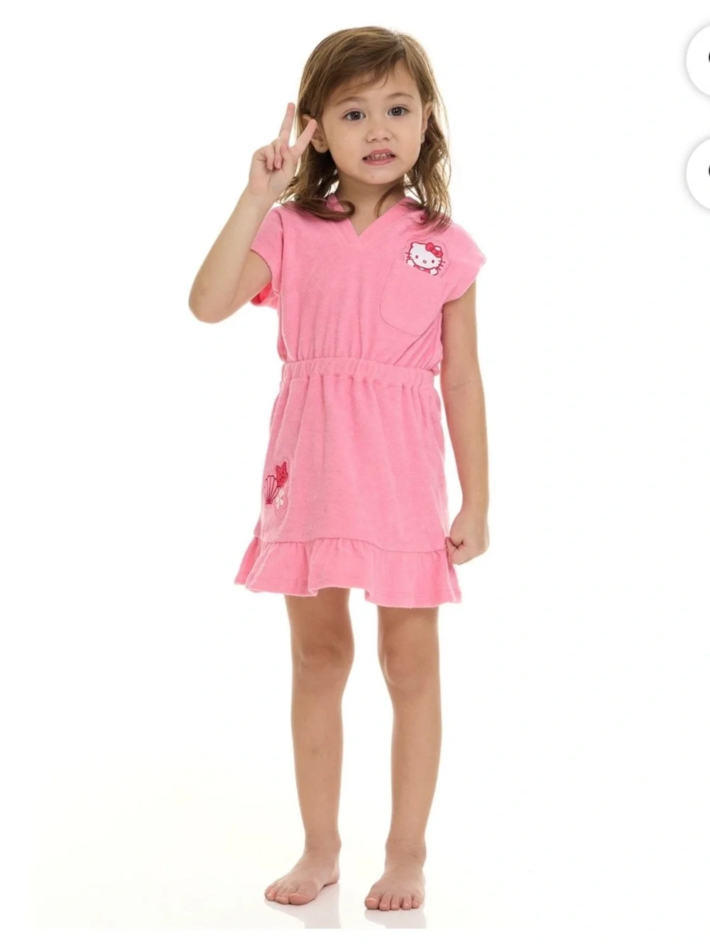 NWT girls pink Hello Kitty One-Piece Swimsuit with matching coverup size 3t